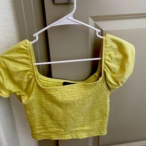 Cropped off the shoulder top